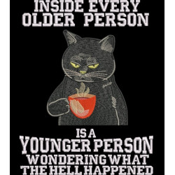 Inside Every Older Person Funny Cat Saying 